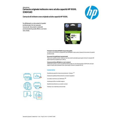 Cartuccia inkjet 950XL HP nero  CN045AE